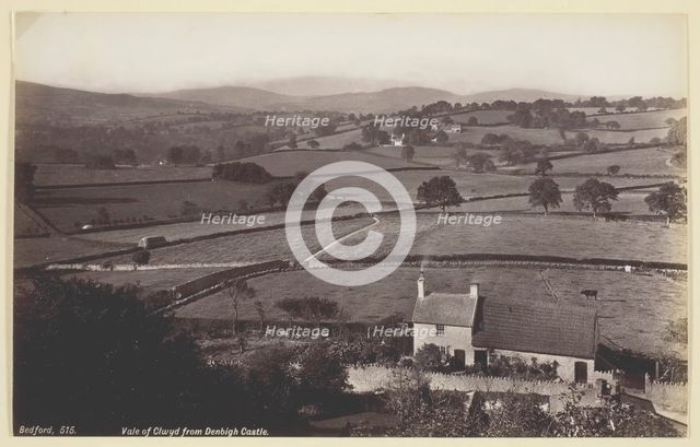 Vale of Clwyd from Denbigh Castle, 1860/94. Creator: Francis Bedford.