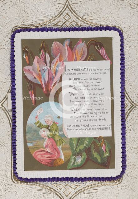 Valentine, 1874. Creator: Catherine Greenaway.