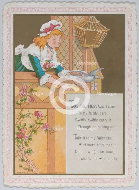 Valentine, 1874. Creator: Catherine Greenaway.
