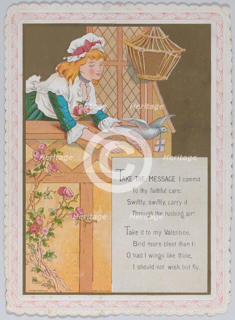 Valentine, 1874. Creator: Catherine Greenaway.