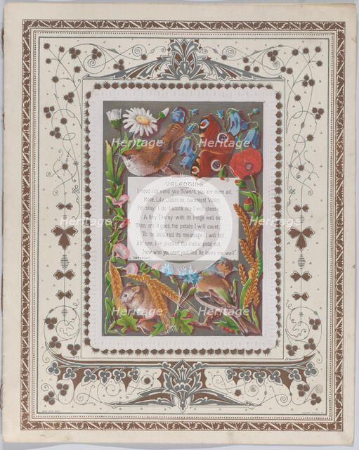 Valentine, 1874. Creator: Catherine Greenaway.
