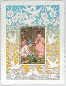 Valentine, 1876., 1876. Creator: Catherine Greenaway