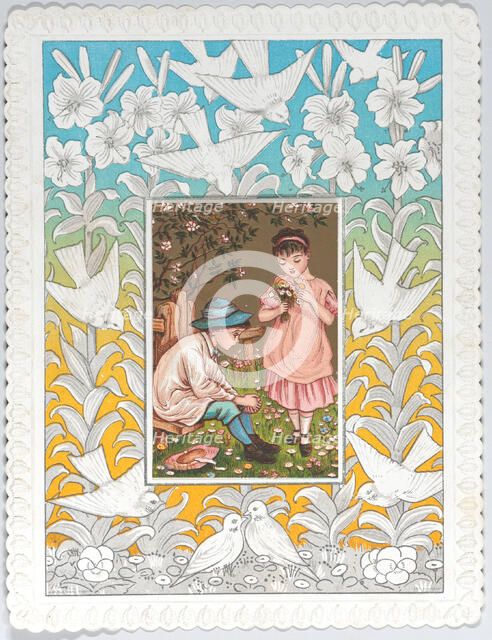 Valentine, 1876., 1876. Creator: Catherine Greenaway.