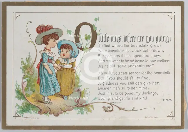 Valentine, 1877., 1877. Creator: Catherine Greenaway.