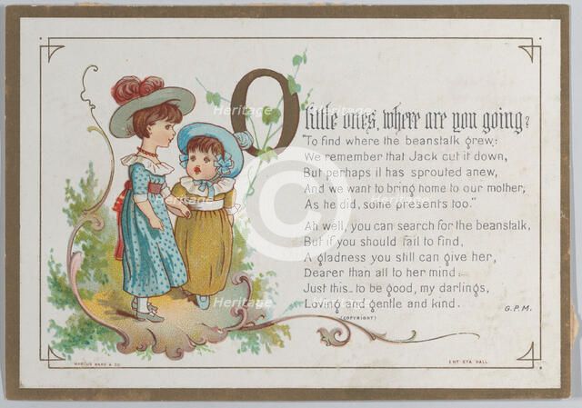 Valentine, 1877., 1877. Creator: Catherine Greenaway.