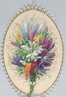 Valentine - Mechanical bouquet,crocus, ca. 1875., ca. 1875. Creator: Anon