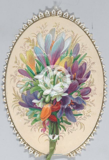 Valentine - Mechanical bouquet,crocus, ca. 1875., ca. 1875. Creator: Anon.
