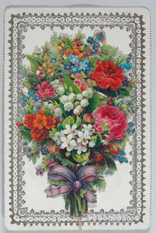 Valentine - Mechanical bouquet, holidays, wedding, ca. 1875., ca. 1875. Creator: Anon
