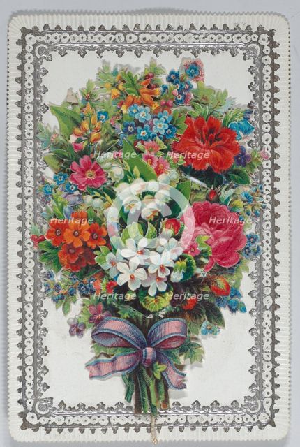 Valentine - Mechanical bouquet, holidays, wedding, ca. 1875., ca. 1875. Creator: Anon.