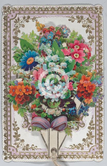 Valentine - Mechanical fan, ca. 1875., ca. 1875. Creator: Anon.