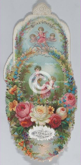 Valentine - Mechanical - romantic symbolism, ca. 1875., ca. 1875. Creator: Anon.