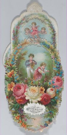Valentine - Mechanical - romantic symbolism, ca. 1875., ca. 1875. Creator: Anon