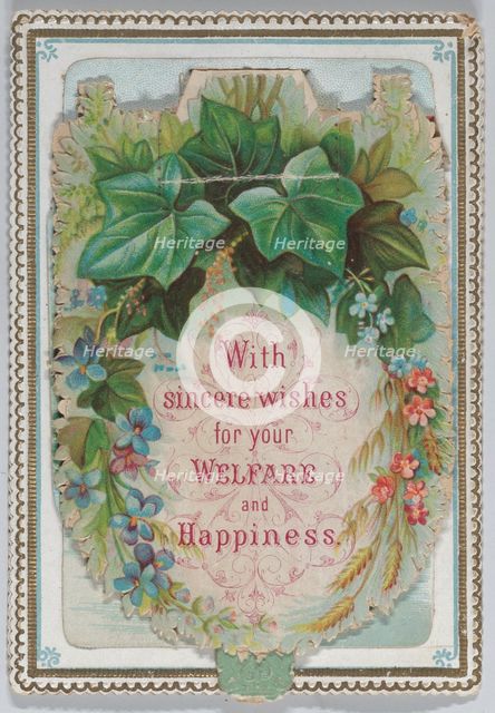 Valentine - Mechanical wreath, ca. 1875., ca. 1875. Creator: Anon.
