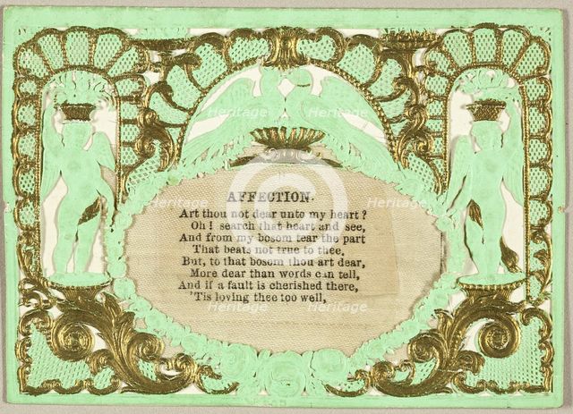 Valentine Affection (valentine), 1855/60. Creator: Thomas Wood.