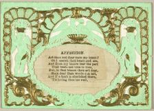 Valentine Affection (valentine), 1855/60. Creator: Thomas Wood
