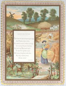 Valentine, ca. 1875. Creator: Catherine Greenaway