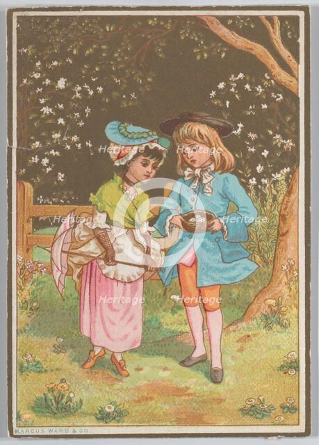 Valentine, ca. 1880. Creator: Catherine Greenaway.