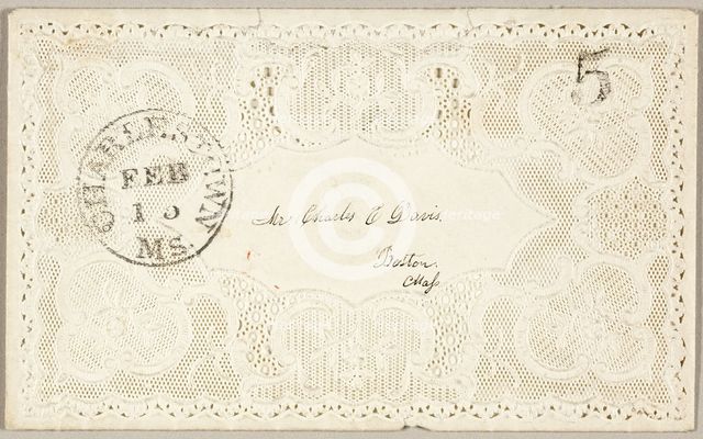 Valentine envelope, 1860/69. Creator: Unknown.