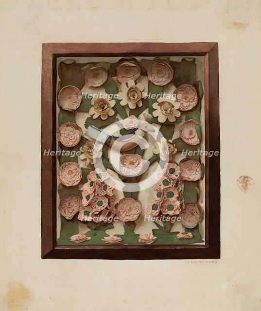 Valentine in Shadow Box, c. 1938. Creator: Inez McCombs.