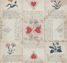 Valentine: Puzzle Purse, 1826. Creator: Anon