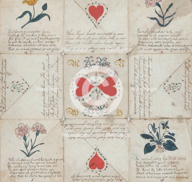 Valentine: Puzzle Purse, 1826. Creator: Anon.