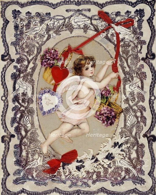Valentine's Day Card, 1860s-1870s. Artist: Anonymous  