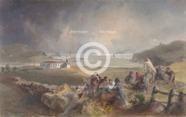 Valentia, Ireland, from the Harbor, Opposite Knight's-town, at the Period of Laying..., 1865-66. Creator: Robert Charles Dudley.