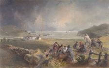 Valentia, Ireland, from the Harbor, Opposite Knight's-town, at the Period of Laying..., 1865-66. Creator: Robert Charles Dudley