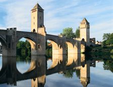 Valentre Bridge, Cahors, Lot, France. Creator: Peter Thompson