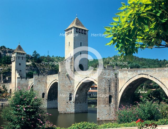 Valentre Bridge, Cahors, Lot, France. Creator: Peter Thompson.