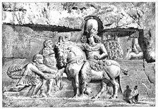 Valerian at the feet of Sapor, Royal Tombs at Naksh-I-Rustem, Persepolis, Iran, 1895