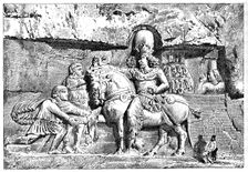 Valerian at the feet of Sapor, Royal Tombs at Naksh-I-Rustem, Persepolis, Iran, 1895