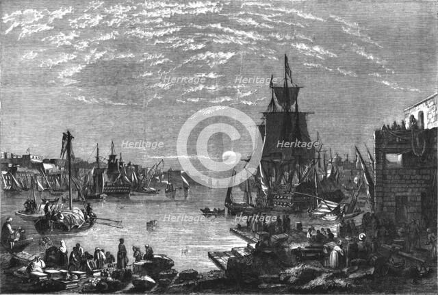 Valetta Harbour, Malta, c1856. Artist: Unknown.