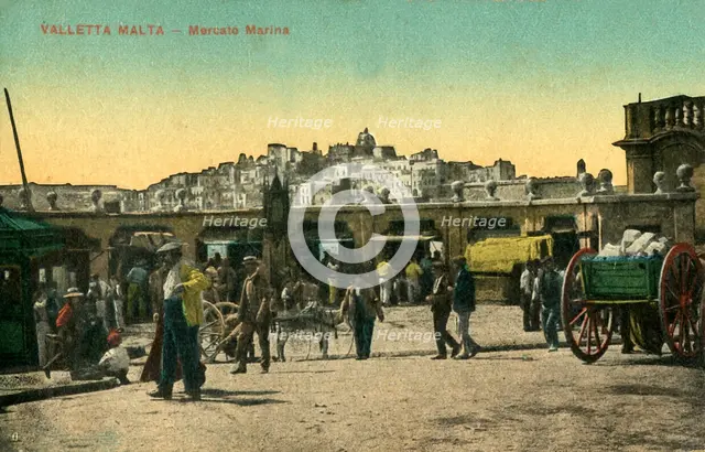 'Valetta Malta - Mercato Marina', c1918-c1939. Creator: Unknown.