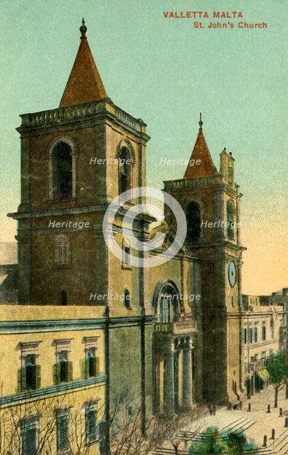 'Valetta Malta - St. John's Church', c1918-c1939. Creator: Unknown.