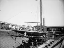 Valkyrie III in Erie Basin, 1895 Aug 24. Creator: John S Johnston