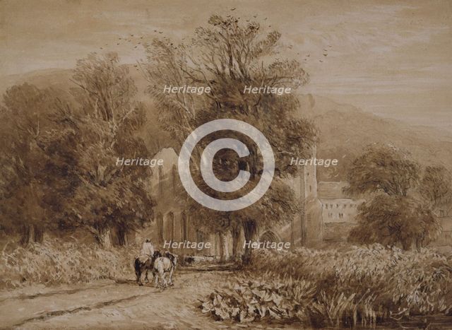 Valle Crucis Abbey, Llangollen [undated], c1830s. Creator: David Cox the Elder.