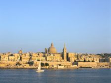 Valletta, viewed from Sliema, Malta. Creator: Peter Thompson