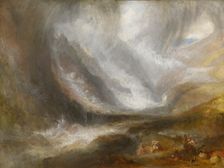 Valley of Aosta: Snowstorm, Avalanche, and Thunderstorm, 1836/37. Creator: JMW Turner