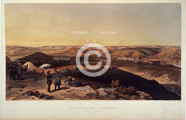 Valley of Chernaya River. Artist: Simpson, William (1832-1898)