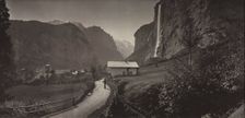 Valley of Lauterbrunnen, Switzerland (from the album Charbons de Braun- vues prises..., c. 1868. Creator: Adolphe Braun (French, 1812-1877)