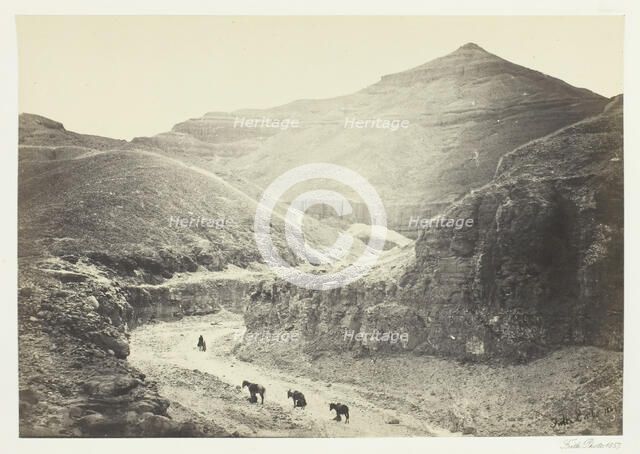 Valley of the Tomb of the Kings, Thebes, 1857. Creator: Francis Frith.
