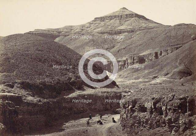 Valley of the Tombs of the Kings, Thebes, 1857. Creator: Francis Frith.