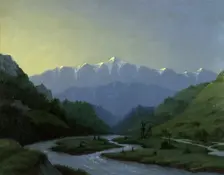Valley of the Charysh River, Near the Village of Korgon Altai, 1880-1897. Creator: Pavel Mikhailovich Kosharov