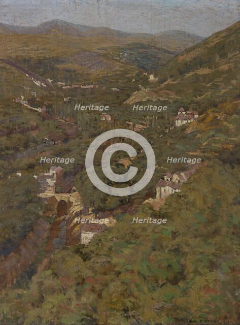 Valley of the Darro, Granada, Spain, 1912. Creator: John Franklin Stacey.