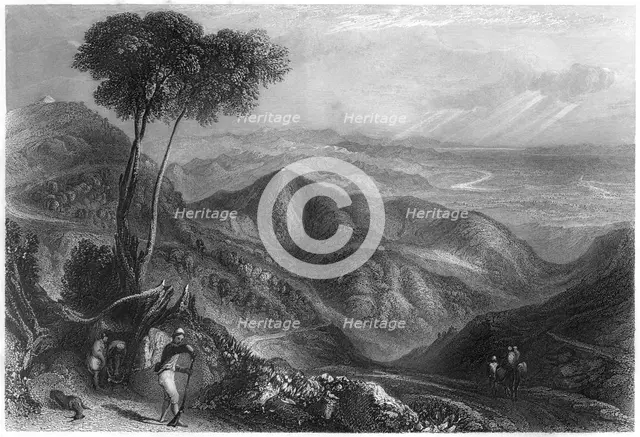 Valley of the Dhoon, Himalaya mountains, c1860. Artist: Unknown