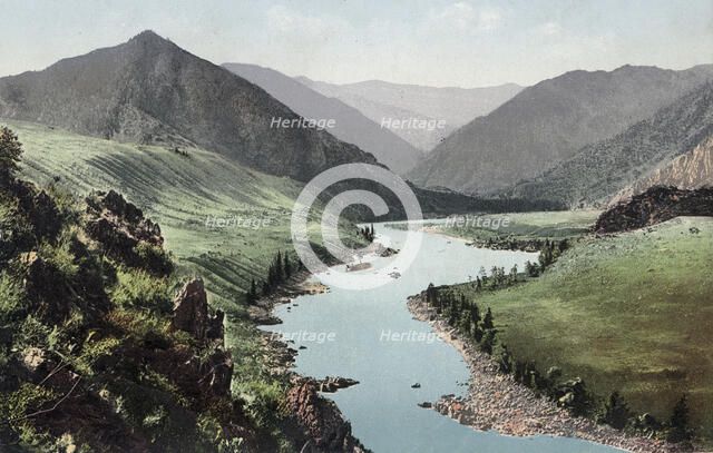 Valley of the Katun River near the Confluence of the Togus-Kan River, 1911-1913. Creator: Sergei Ivanovich Borisov.