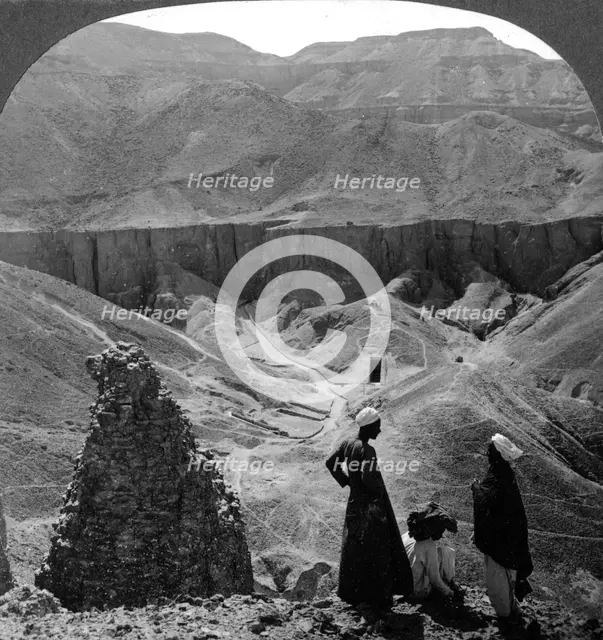 'Valley of the kings' tombs at Thebes, Egypt', 1905.Artist: Underwood & Underwood