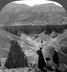 Valley of the kings tombs at Thebes, Egypt 1905.Artist: Underwood & Underwood