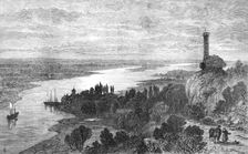 Valley of the Loire, with the Lanterne de Rochecorbon, 1871. Creator: S Read